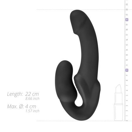 No-Parts | Morgan Strapless Strap-On Dildo - 22 cm | Black