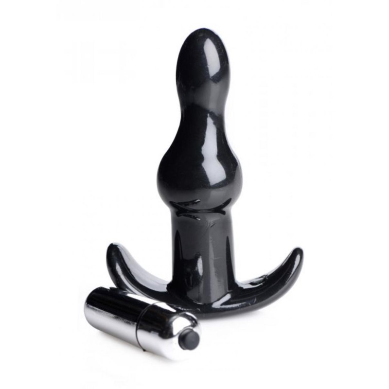 Frisky | Bumpy Vibrating Anal Plug | Black