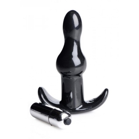 Frisky | Bumpy Vibrating Anal Plug | Black