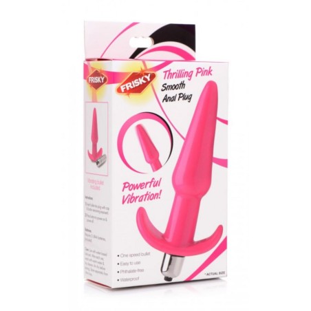 Frisky | Smooth Vibrating Anal Plug | Pink