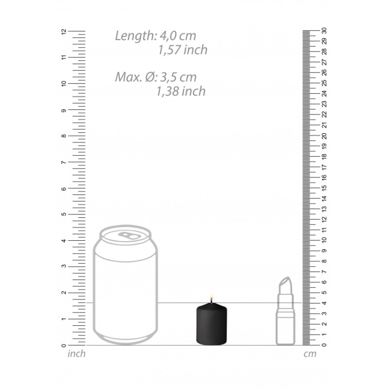 Massage Candle | Disobedient Scented | Black - 4 Τεμάχια