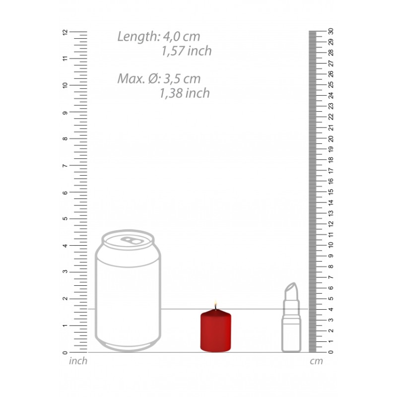 Massage Candle | Sinful Smell | Red - 4 Pcs