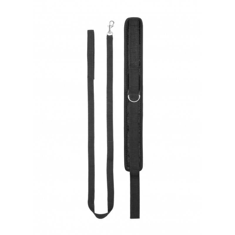 Velvet & Velcro Adjustable Collar with Leash