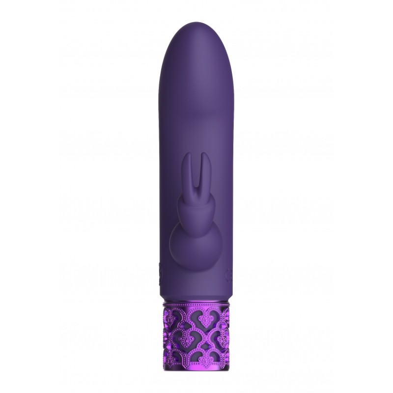 Royal Gems | Dazzling | Rechargeable Silicone Bullet | Purple