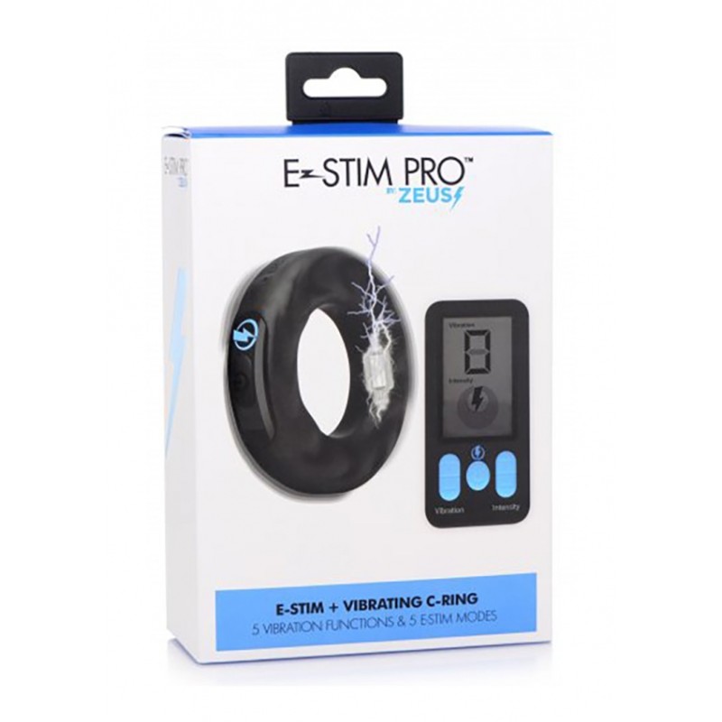 5X E-Stim Pro Silicone Vibrating Cock Ring + Remote