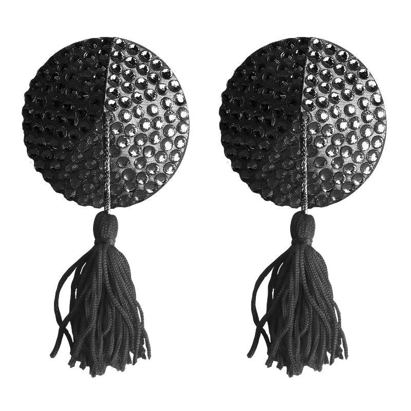 Ouch - Nipple Tassels - Round - Black