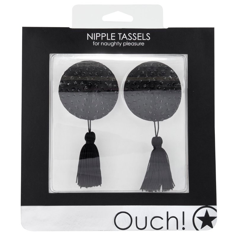 Ouch - Nipple Tassels - Round - Black
