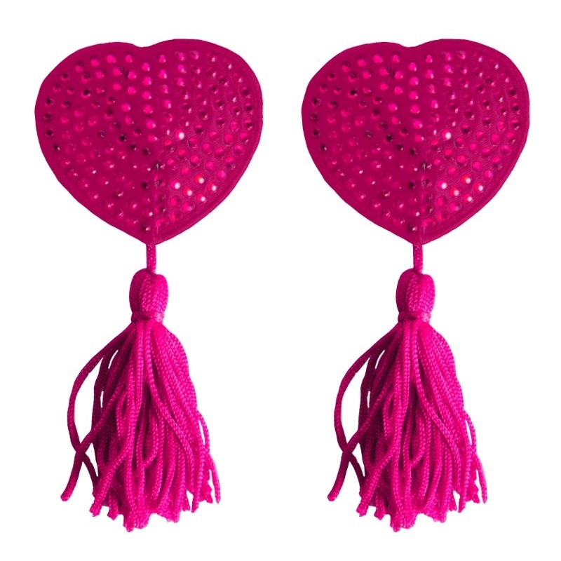 OUCH - Nipple Tassels - Heart - Pink