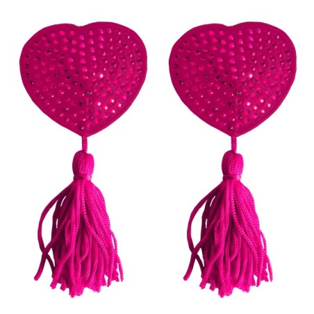 OUCH - Nipple Tassels - Heart - Pink