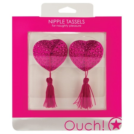 OUCH - Nipple Tassels - Heart - Pink