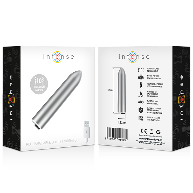 Intense Vibrating Bullet 10 Patterns - Silver