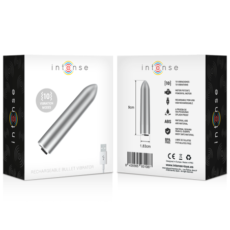Intense Vibrating Bullet 10 Patterns - Silver