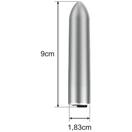 Intense Vibrating Bullet 10 Patterns - Silver