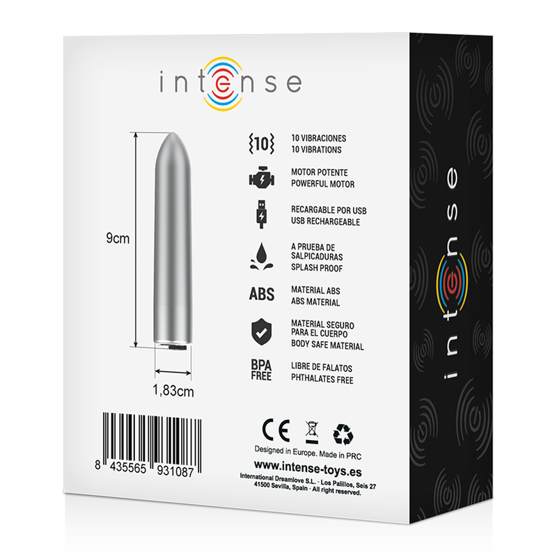 Intense Vibrating Bullet 10 Patterns - Silver