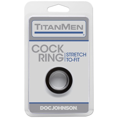 Cock Ring - Stretch To Fit - Black