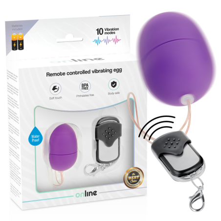 Online Remote Control Vibrating Egg S - Purple