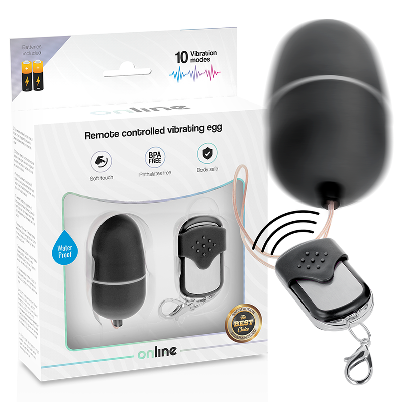 Online Remote Control Vibrating Egg Μ - Black