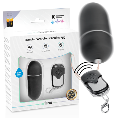 Online Remote Control Vibrating Egg L - Black