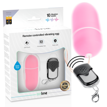 Online Remote Control Vibrating Egg L - Pink