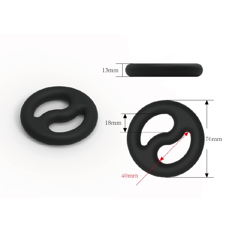 BRUTUS Yin-Yang | Silicone Cock And Ball Duo Ring