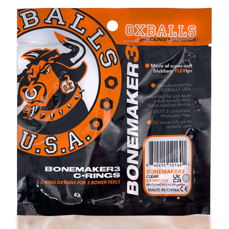 OXBALLS | Bonemaker 3-pack Cockrings Kit | Black