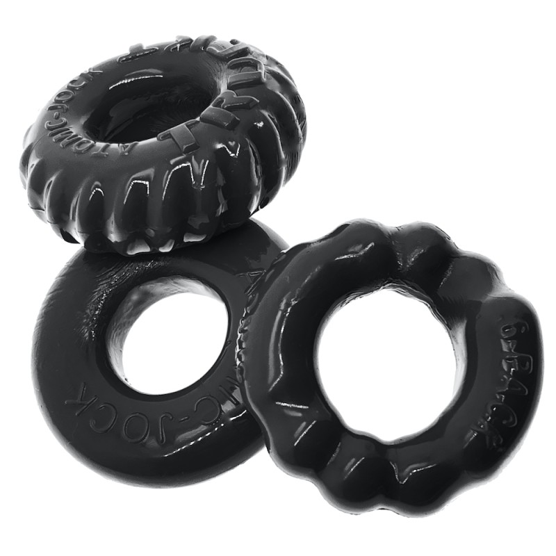 OXBALLS | Bonemaker 3-pack Cockrings Kit | Black