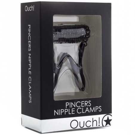 OUCH - Pincers Nipple Clamps - Black