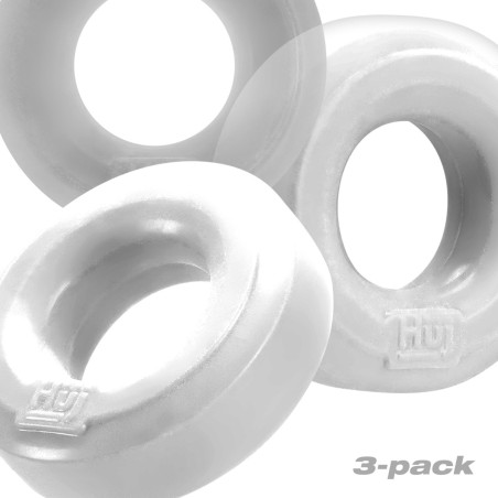 Hünkyjunk Cockring 3-Pack - White Ice & Clear