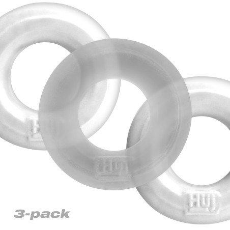 Hünkyjunk Cockring 3-Pack - White Ice & Clear