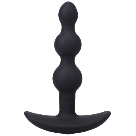 A-Play | BEADED VIBE |Rechargeable Silicone Anal Plug with Remote | Black
