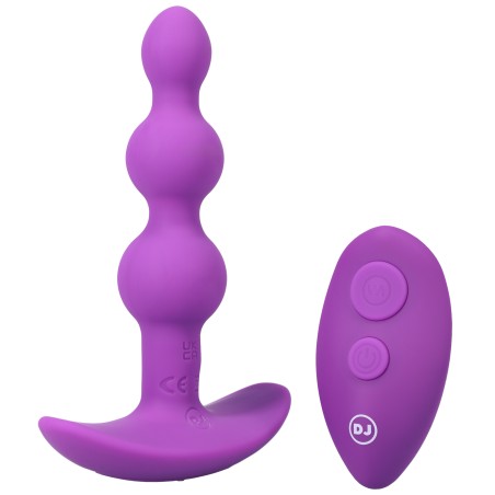 Purple A-Play |BEADED VIBE | Rechargeable Silicone Anal Plug with Remote