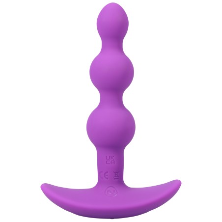 Purple A-Play |BEADED VIBE | Rechargeable Silicone Anal Plug with Remote