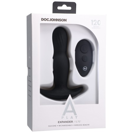 A-Play | EXPANDER | Rechargeable Silicone Anal Plug with Remote | Black
