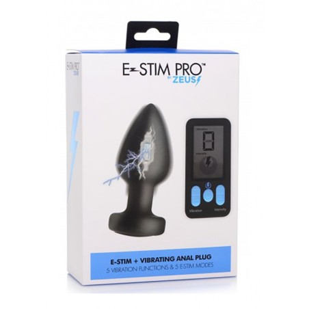 5X E-Stim Pro Silicone Vibrating Anal Plug + Remote Control from XR Brands