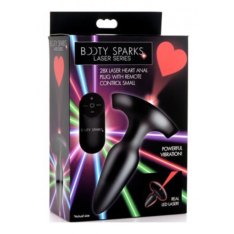 Booty Spartks | Laser Heart Small Anal Plug w|Remote Control