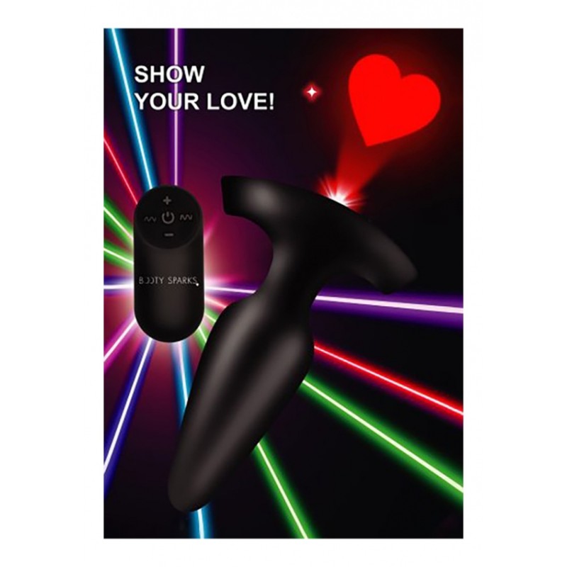 Booty Spartks | Laser Heart Small Anal Plug w|Remote Control