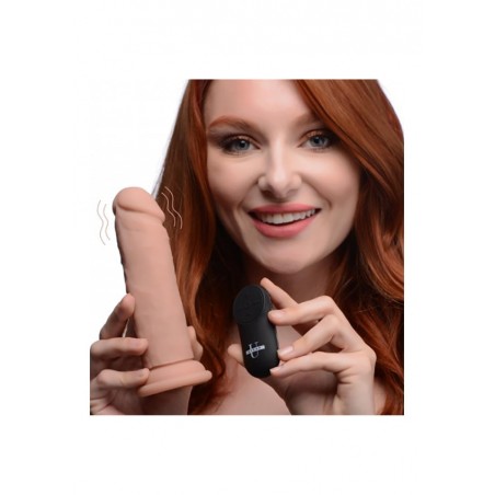 Strap U | Power Player 28X Vibrating Dildo w/RC | Flesh