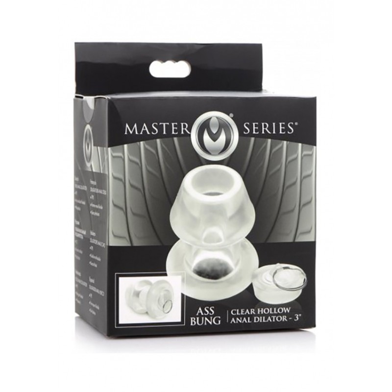 Master Series | Ass Bung Clear Hollow Anal Dilator with Plug | Medium