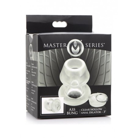 Master Series | Ass Bung Clear Hollow Anal Dilator with Plug | Medium