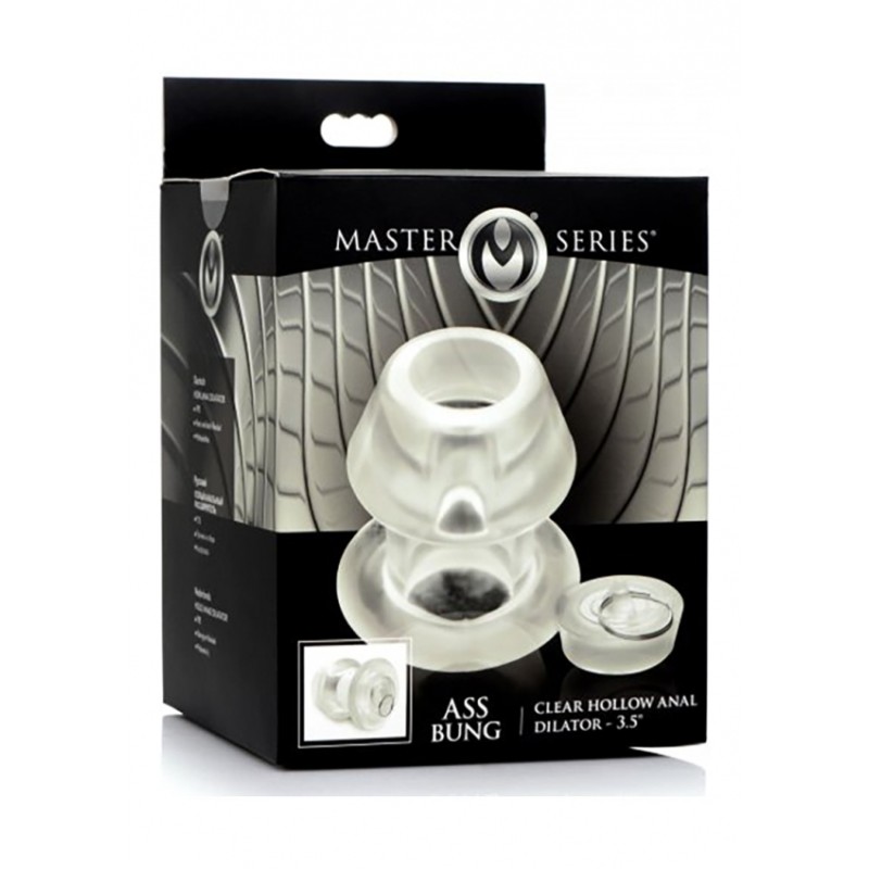 Ass Bung Clear Hollow Anal Dilator with Plug | Large | Master Series