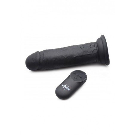 Strap U | Power Player 28X Vibrating Dildo w/RC | Black