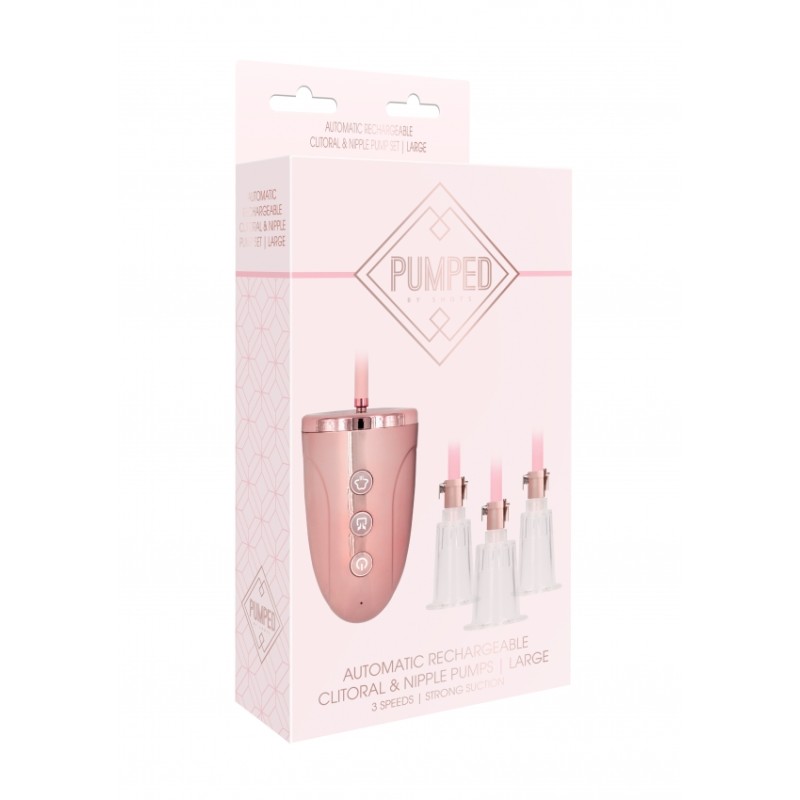 Pumped | Clitoral & Nipple Pump Set | Automatic Rechargeable | Large
