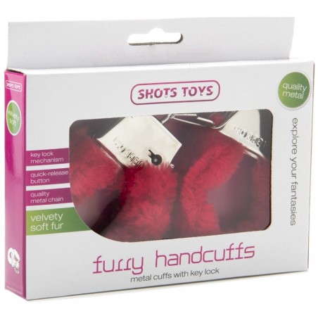 Shots Toys - Furry handcuffs - RED