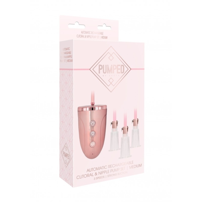 Pumped | Clitoral & Nipple Pump Set | Automatic Rechargeable | Medium