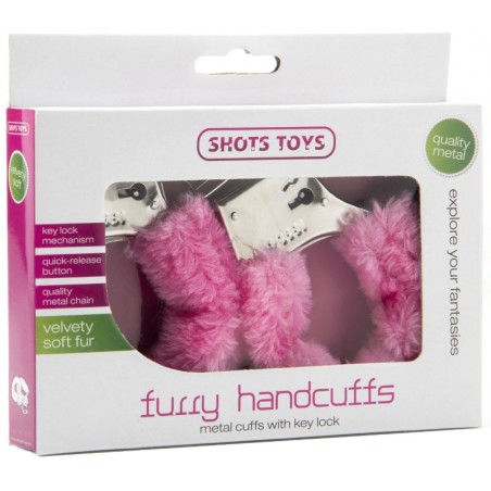Shots Toys: Furry handcuffs - Pink