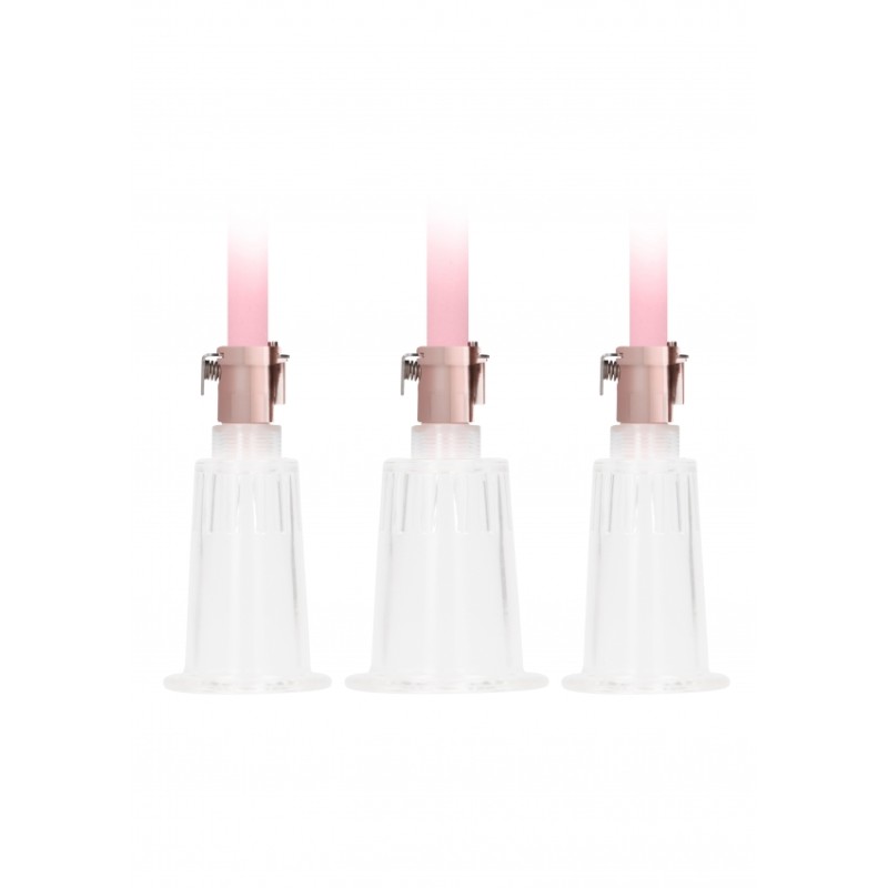 Large Pumped Clitoral & Nipple Pump Set - Rose Gold