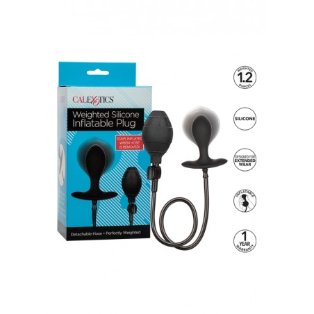 CalExotics | Weighted Silicone Inflatable Plug | Black