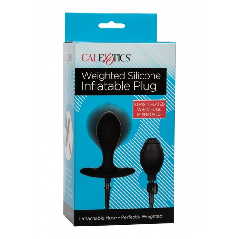 CalExotics | Weighted Silicone Inflatable Plug | Black