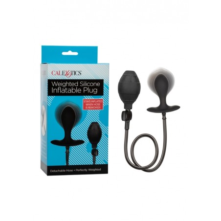 CalExotics | Weighted Silicone Inflatable Plug | Black