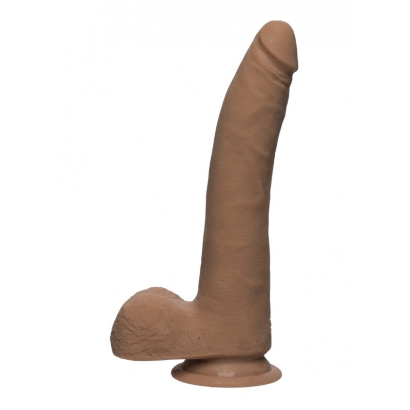 The D | Realistic D | 23cm Slim W/Balls | Ultraskyn | Caramel